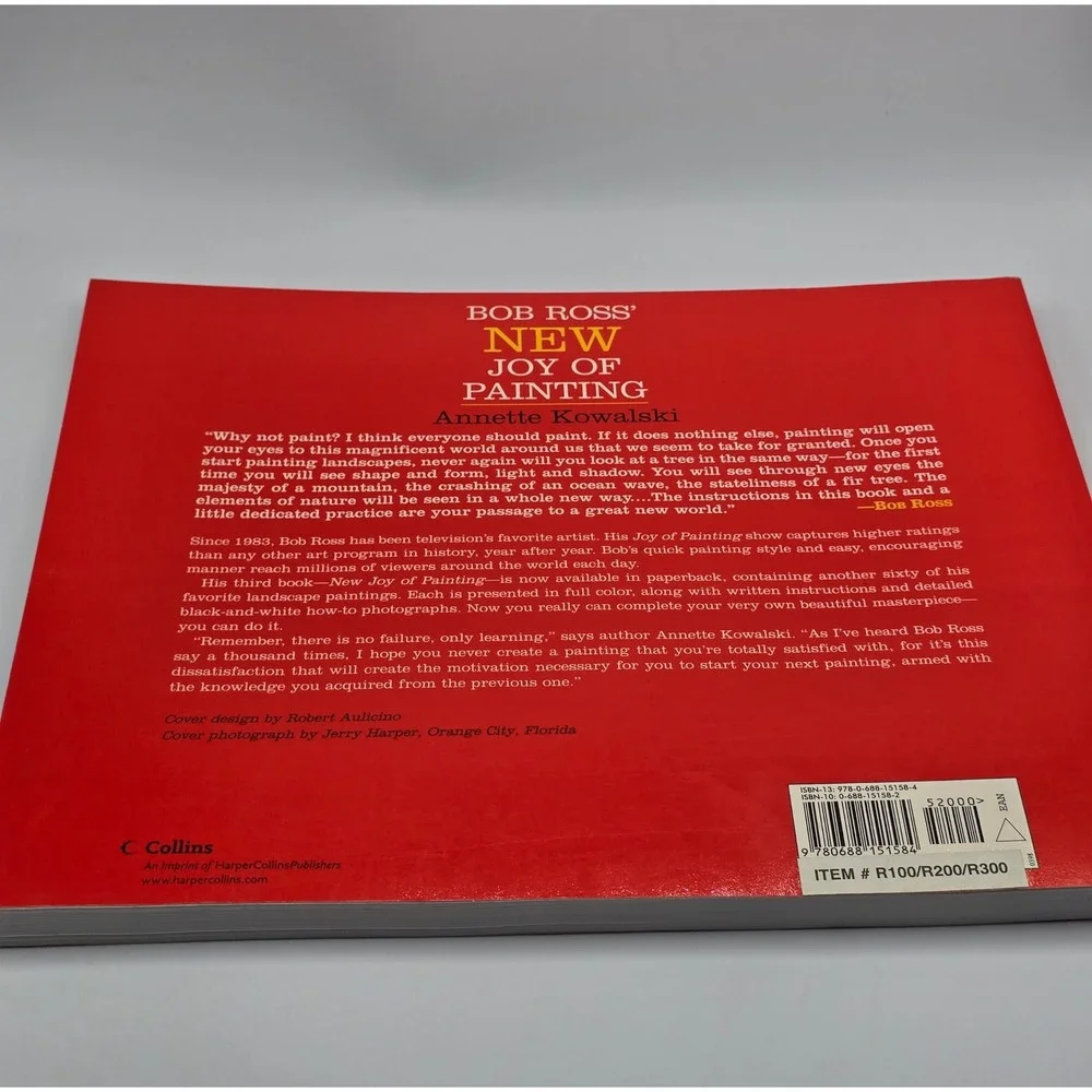 Vintage 90s Bob Ross‎ New Joy of Painting & More 2 Book Set Annette Kowalski